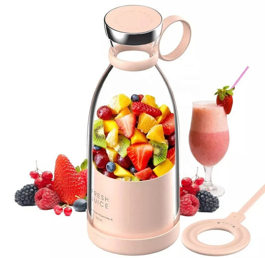 Mini Portable Juicer Blender 420ml – USB Rechargeable, 6 Blades